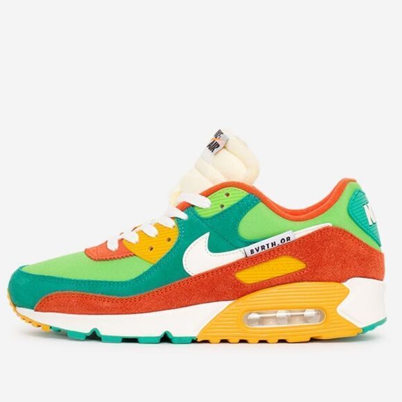 Nike Air Max 90 SE Running Club Roma Green Sail Orange Mens Shoe DC9336-300 - Picture 4 of 15